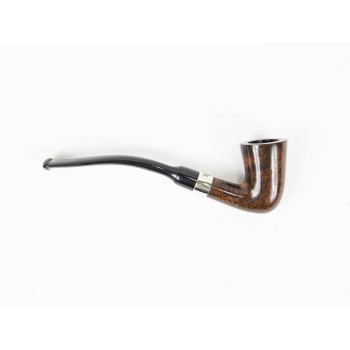 PIPA PETERSON SPECIALITY SMOOTH NICKEL MOUNTED CALABASH