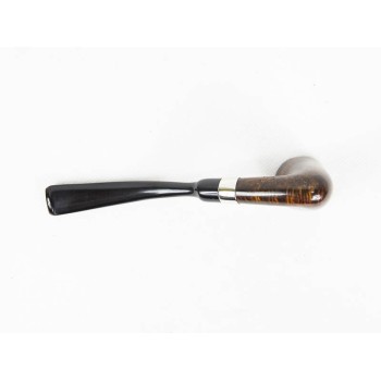 PIPA PETERSON SPECIALITY SMOOTH NICKEL MOUNTED CALABASH