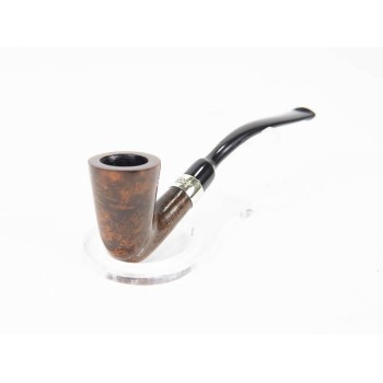 PIPA PETERSON SPECIALITY SMOOTH NICKEL MOUNTED CALABASH