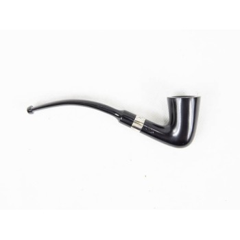 PIPA PETERSON SPECIALITY EBONY SILVER MOUNTED CALABASH - VERA ARGENTO