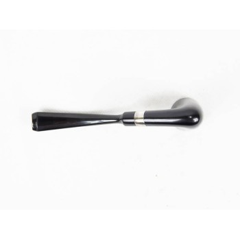 PIPA PETERSON SPECIALITY EBONY SILVER MOUNTED CALABASH - VERA ARGENTO