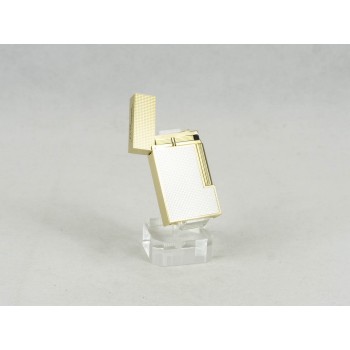 ACCENDINO DUPONT LINEA 2 DUO SQUARES ORO E PALLADIO