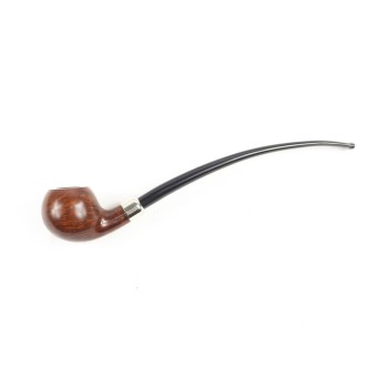 PIPA VAUEN DA LETTURA LISCIA 3602 CHURCHWARDEN BENT APPLE - VERA ARMY ARGENTO