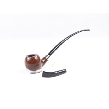 PIPA VAUEN DA LETTURA LISCIA 3602 CHURCHWARDEN BENT APPLE - VERA ARMY ARGENTO