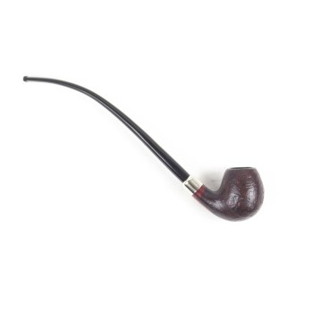 PIPA VAUEN DA LETTURA SABBIATA NERA 4604 CHURCHWARDEN FULL BENT APPLE - VERA ARMY ARGENTO