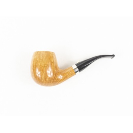 PIPA L'ANATRA 2 UOVA LISCIA NATURALE BENT BILLIARD - VERA ARGENTO