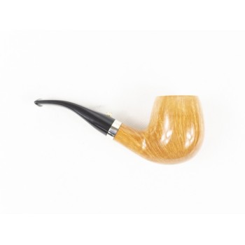 PIPA L'ANATRA 2 UOVA LISCIA NATURALE BENT BILLIARD - VERA ARGENTO