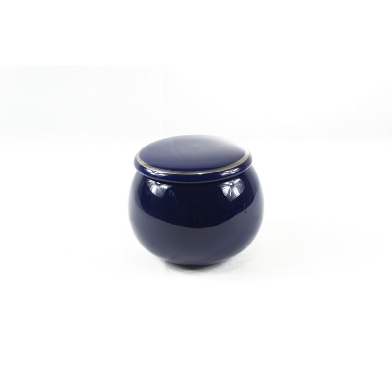 VASO PORTATABACCO LUBINSKI PALLA IN CERAMICA BLU