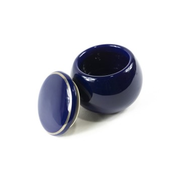 VASO PORTATABACCO LUBINSKI PALLA IN CERAMICA BLU