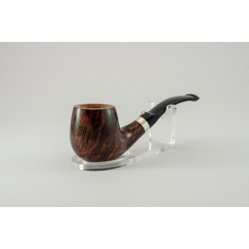 PIPA L'ANATRA 1 UOVO LISCIA MARRONE BENT BILLIARD - VERA ARGENTO