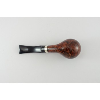 PIPA L'ANATRA 1 UOVO LISCIA MARRONE BENT BILLIARD - VERA ARGENTO