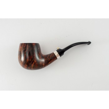 PIPA L'ANATRA 1 UOVO LISCIA MARRONE BENT BILLIARD - VERA ARGENTO