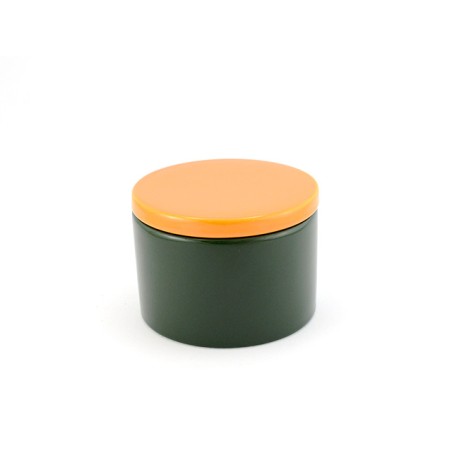 VASO PORTATABACCO LUBINSKI 100 g IN CERAMICA VERDE/OCRA