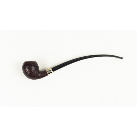 PIPA VAUEN DA LETTURA SABBIATA NERA 4608 CHURCHWARDEN BENT BULLDOG - VERA ARMY ARGENTO