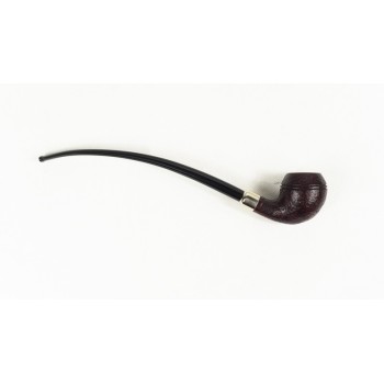 PIPA VAUEN DA LETTURA SABBIATA NERA 4608 CHURCHWARDEN BENT BULLDOG - VERA ARMY ARGENTO