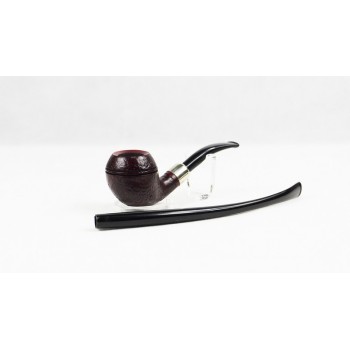 PIPA VAUEN DA LETTURA SABBIATA NERA 4608 CHURCHWARDEN BENT BULLDOG - VERA ARMY ARGENTO