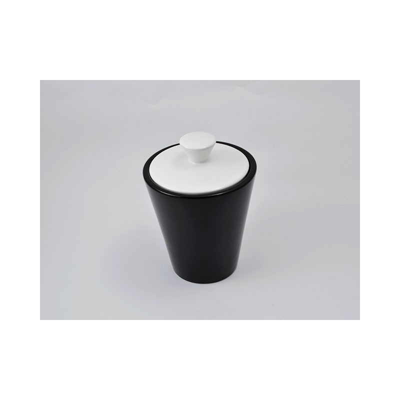 VASO PORTATABACCO SAVINELLI CERAMICA NERA/BIANCA