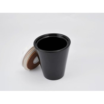 VASO PORTATABACCO SAVINELLI CERAMICA NERA/BIANCA