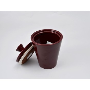 VASO PORTATABACCO SAVINELLI CERAMICA BORDEAUX