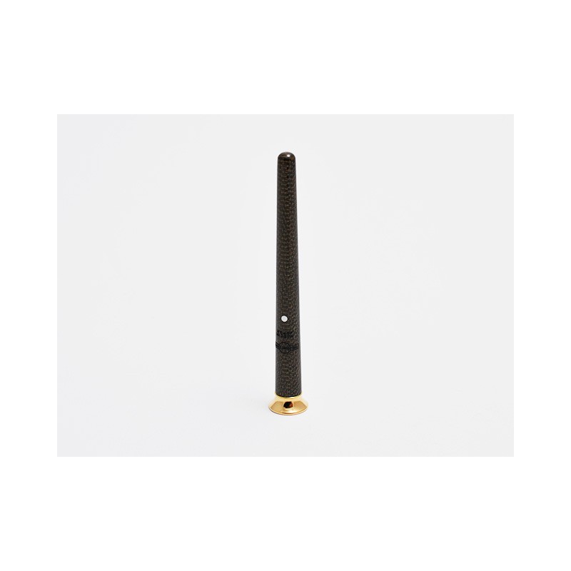 CURAPIPE DUNHILL JUNIOR CANVAS MARRONE PLACCATO ORO