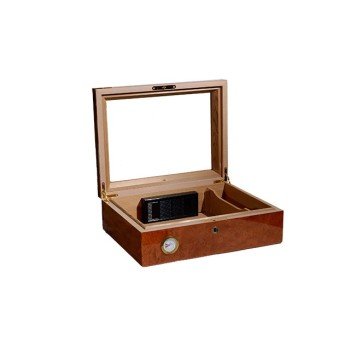 HUMIDOR STEMANN CON COPERCHIO IN VETRO