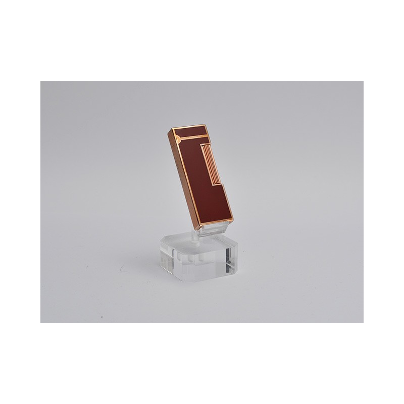 ACCENDINO DUNHILL ROLLAGAS LACCATO GRANATA FINITURE ORO