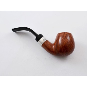 PIPA MASTRO DE PAJA 3B 1 SOLE L EXCELLENT GRAIN NATURAL FINISH BENT BILLIARD - VERA ARGENTO