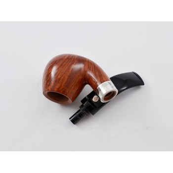 PIPA MASTRO DE PAJA 3B 1 SOLE L EXCELLENT GRAIN NATURAL FINISH BENT BILLIARD - VERA ARGENTO