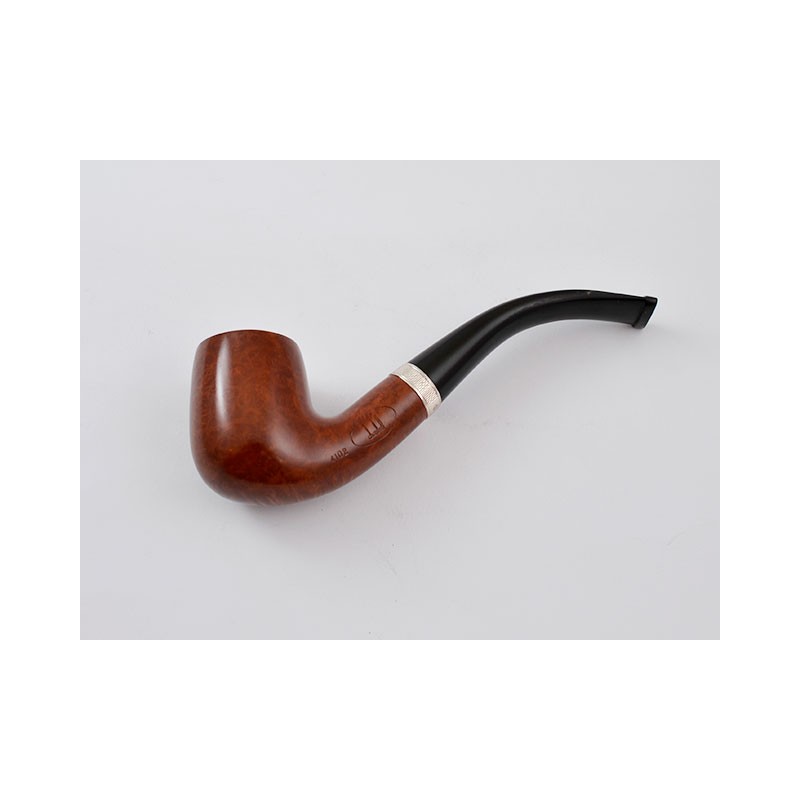 PIPA DUNHILL ROOT BRIAR GRUPPO 4 4102 BENT BILLIARD - VERA ARGENTO