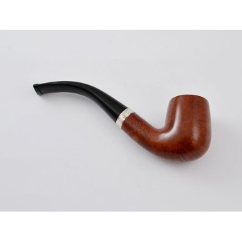 PIPA DUNHILL ROOT BRIAR GRUPPO 4 4102 BENT BILLIARD - VERA ARGENTO