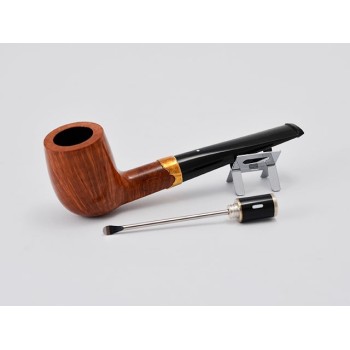 PIPA DUNHILL STRAIGHT GRAIN 2 STELLE BILLIARD - VERA ORO