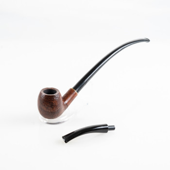 PIPA TALAMONA SABBIATA DOPPIO BOCCHINO rif. 537 CHURCHWARDEN BENT BILLIARD