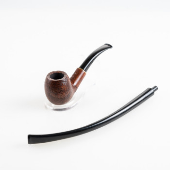 PIPA TALAMONA SABBIATA DOPPIO BOCCHINO rif. 537 CHURCHWARDEN BENT BILLIARD