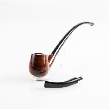 PIPA TALAMONA LISCIA DOPPIO BOCCHINO rif. 540 CHURCHWARDEN BENT BILLIARD