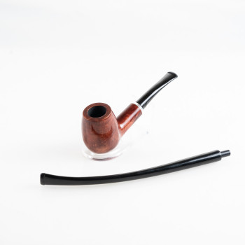 PIPA TALAMONA LISCIA DOPPIO BOCCHINO rif. 541 CHURCHWARDEN HALF BENT BILLIARD