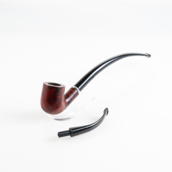 PIPA TALAMONA LISCIA DOPPIO BOCCHINO rif. 544 CHURCHWARDEN BENT BILLIARD