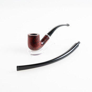 PIPA TALAMONA LISCIA DOPPIO BOCCHINO rif. 544 CHURCHWARDEN BENT BILLIARD